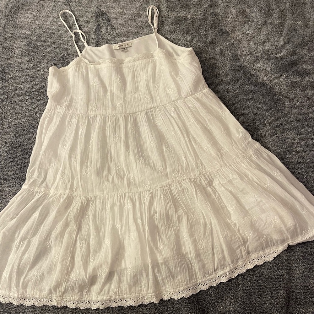 American Eagle Solid Embroidered Tiered Babydoll … - image 4